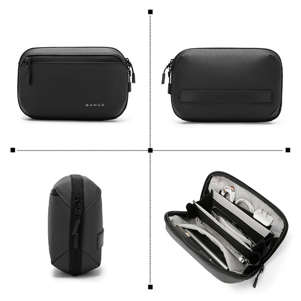 BANGE Multi-Layers Mini Pouch Oxford Warerproof Organizer Case Portable Data Cable Storage Bag Gadget Bag for Travel USB Charger