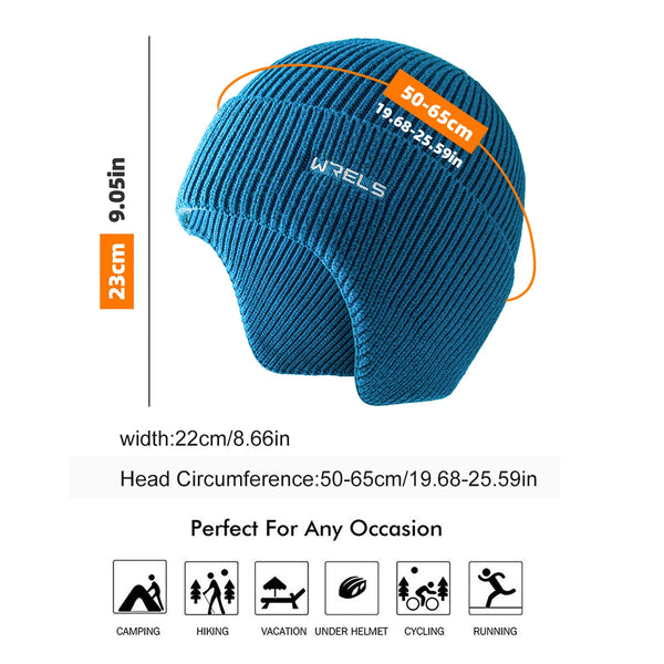 WRElS Winter Hat Thermal Cycling Sports Windproof Warm Ear Protection Mountaineering Skiing Hiking Cold-proof Cap Men Women