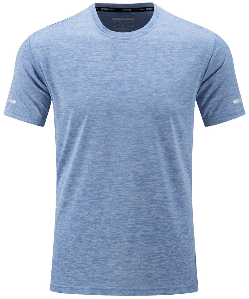 TACVASEN Quick Dry Summer T-shirts Mens Running Jogging T-shirts Crew Neck Athlete Sports Gym Fitness Pullover Reflective Shirts