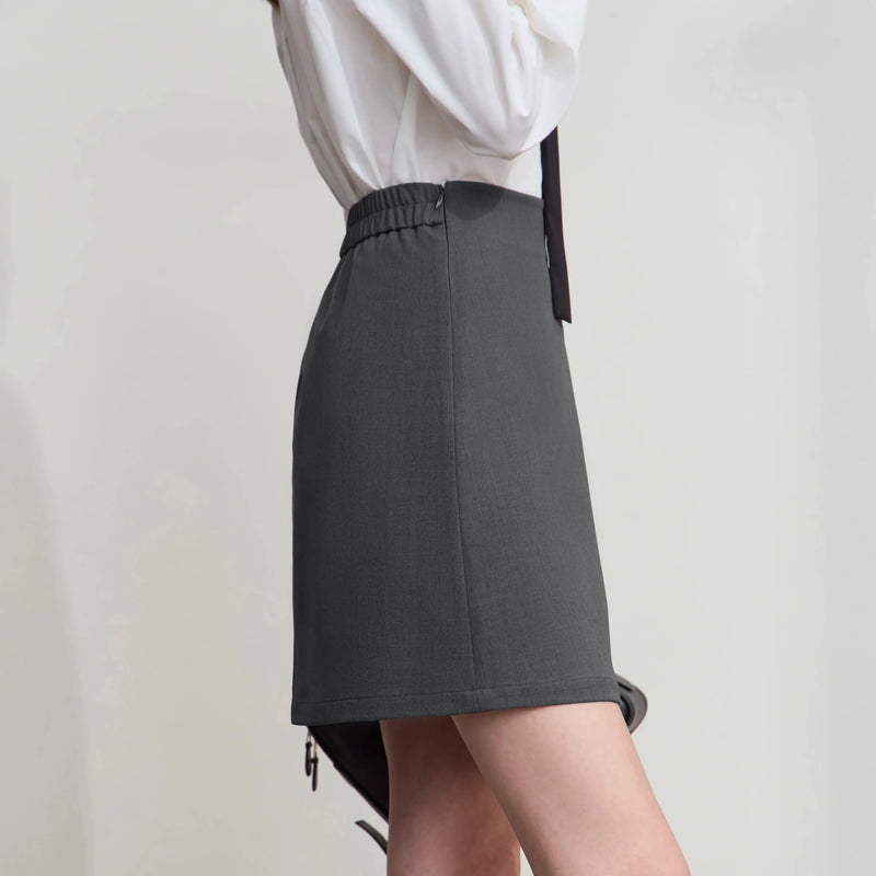 AMII Women's Skirt 2026 Autumn New Minimalist Pleated Mini Skirt Loose Solid Color Versatile Short Women's Clothing 12543023