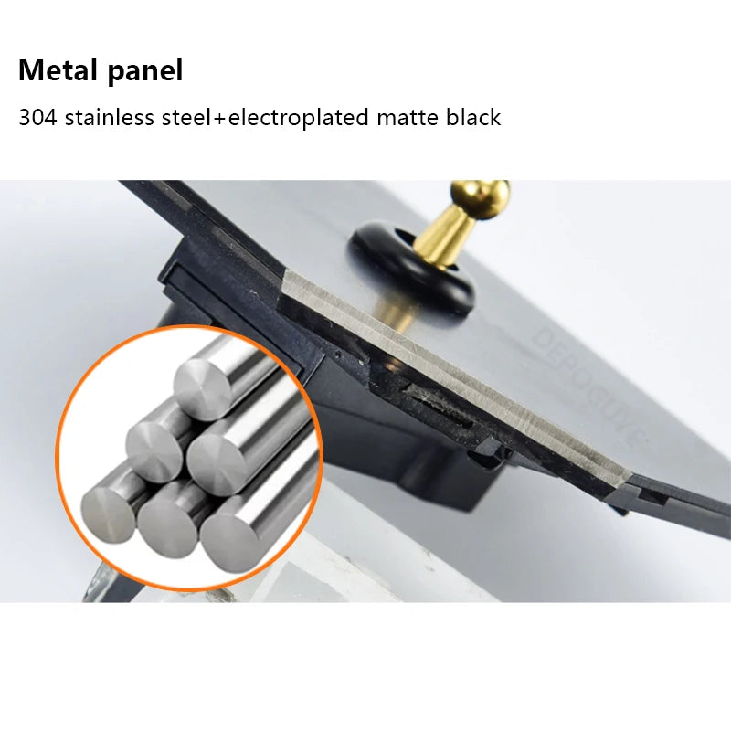 86 Type Retro Switch 1-4 Gang 2 Way Wall Light Brass Lever Toggle Switch Black Matte Stainless Steel Panel EU FR Power Outlet