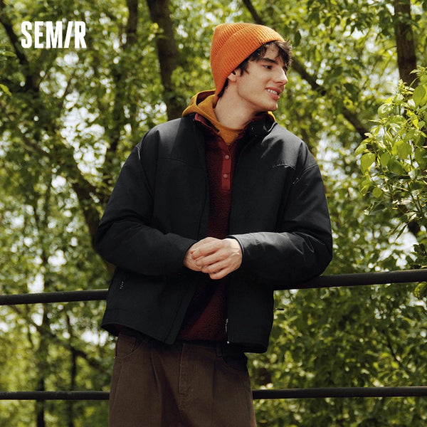 អាវក្រៅបុរស Semir ការពារទឹក កអាវឈរ រចនាប័ទ្មធ្វើដំណើរទៅធ្វើការ ការិយាល័យ សម្លៀកបំពាក់ខាងក្រៅរដូវស្លឹកឈើជ្រុះទម្ងន់ស្រាល ធម្មតា ពាក់ប្រចាំថ្ងៃ 2026