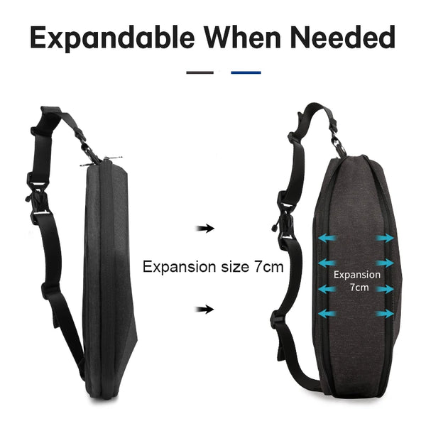 BANGE Men Oxford Waterproof Multifunction Hard Shoulder Bags Messenger Chest Sling Crossbody Bags Travel For 7.9 inch iPad
