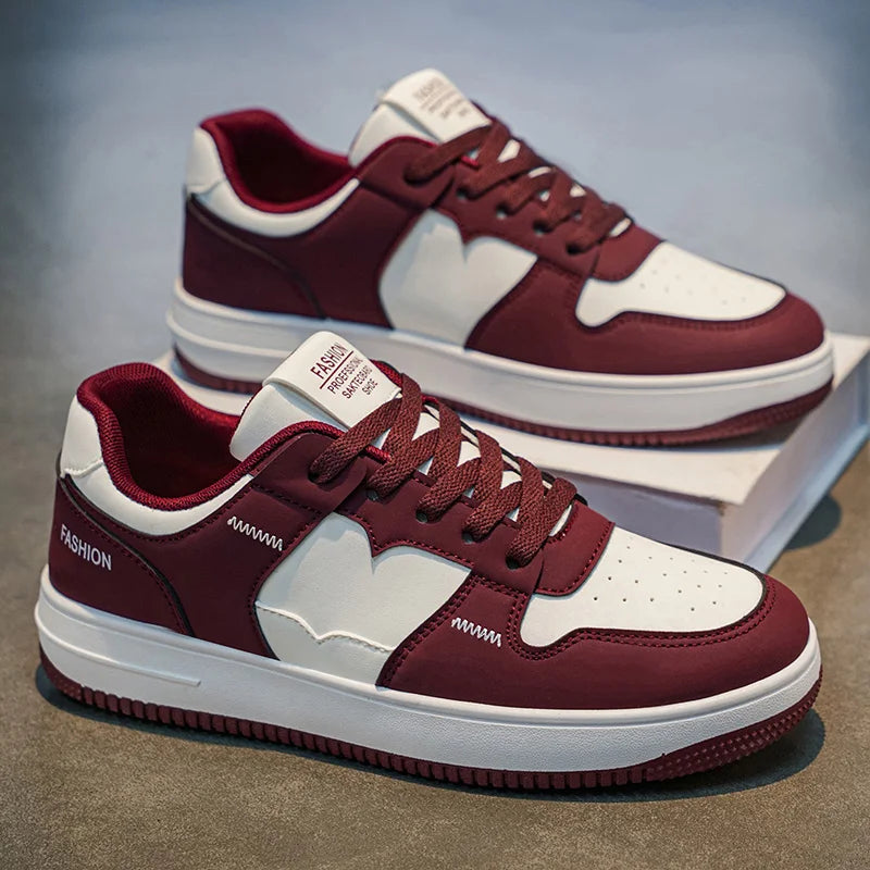 Men's Casual Shoes Four Seasons Soft-Sole Anti-Slip Outdoor Walking Shoes Fashion Youth Breathable Light Flat Sports Board Shoes