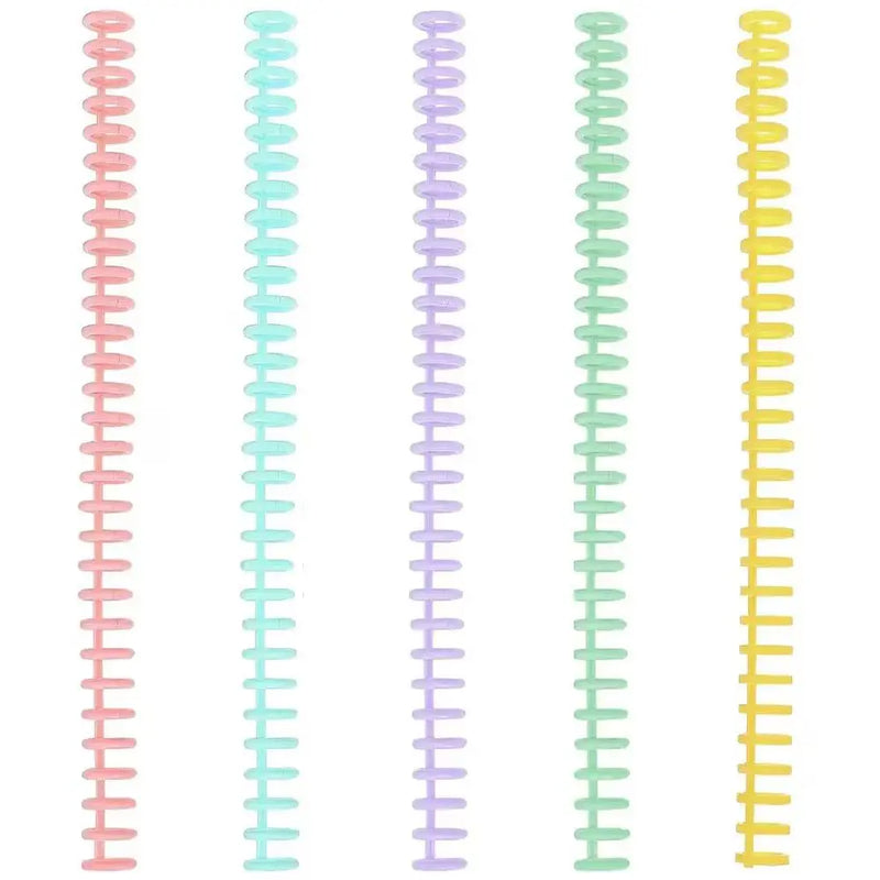 5-10 Pieces Plastic Binding Spines 30-Ring Binder Spines for Professional Documents Spiral Binding Spines for Binding Machines