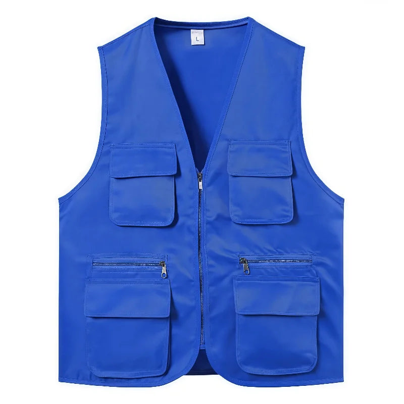 2026 Popular Summer Fishing Vest Multi-Pocket Work and Leisure All-Match High-End Custom Logo Printed Brand Text