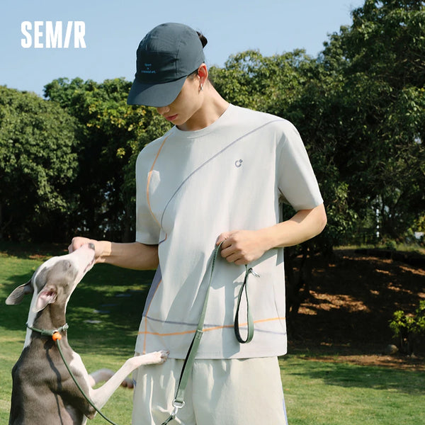 អាវយឺត Semir សម្រាប់បុរសនិងស្ត្រី ឆ្នាំ២០២៦ បោះពុម្ពលើអាវយឺតកមូល ពណ៌ស្រាល ស្ទីលកីឡា ក្រៅផ្ទះ ធម្មតា ទន់