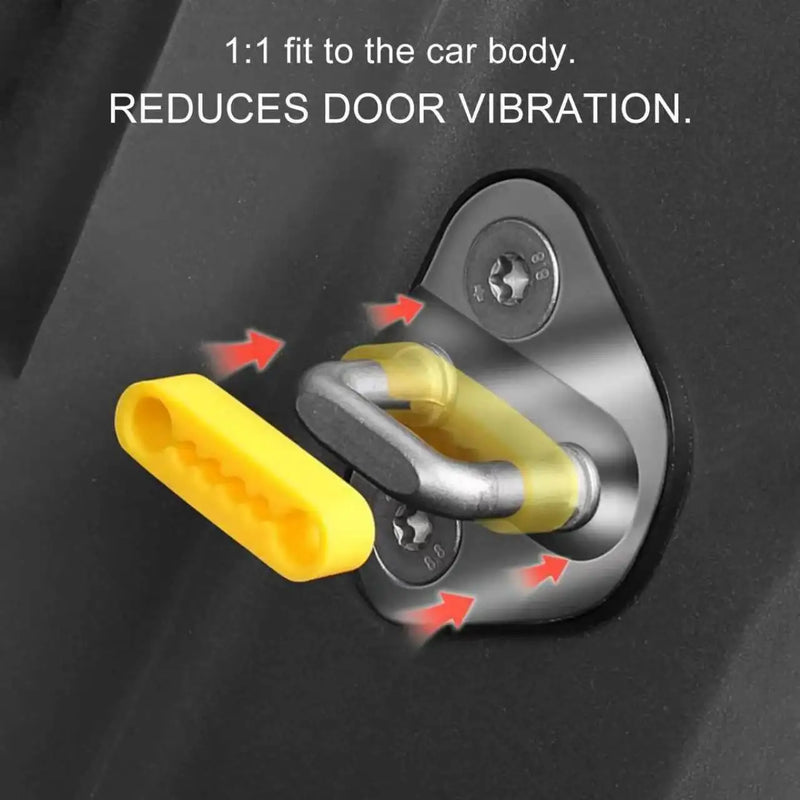 Car Door Shock-Absorbing Pad, Silicone Pad, Door Lock Buckle Protective Cover, Protective Pad, Door Closing Anti-Collision Strip