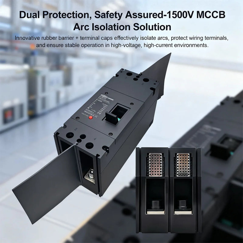 TOMZN 2P DC MCCB TOM7Z 1500V 300A 400A  Protect for Solar Photovoltaic PV Molded Case Circuit Breaker Overload Protection Switch