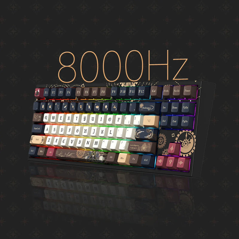 Akko 5087 V5 Mechanical Keyboard TKL 88 Keys Per-Key Flex-Cut Hot-swappable ARGB 8K Polling Rate Wireless Custom Gaming Keyboard