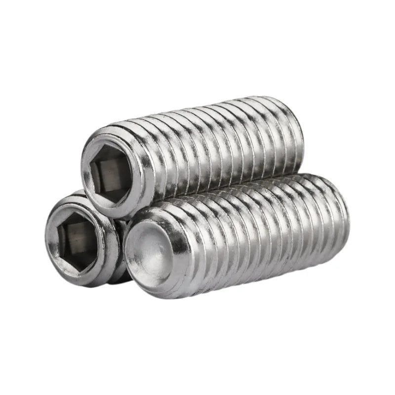 DIVEDEER 20pcs M3 M4 M5 M6 M8 DIN916 304 Stainless Steel Hex Hexagon Socket Allen Cup Point Set Screws Grub Screw