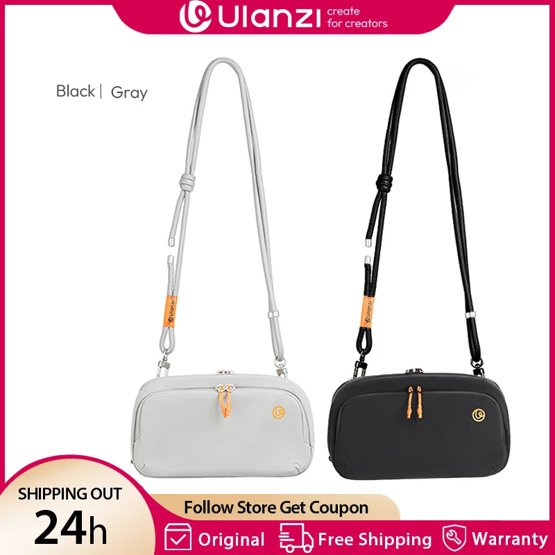 កាបូបស្ពាយចល័ត Ulanzi YY08 2L កាបូបស្ពាយចំហៀង សម្រាប់ស្មាតហ្វូន DJI Pocket 3 Action Camera ភ្លើងបំពេញកញ្ចក់ ជាមួយឧបករណ៍បែងចែក