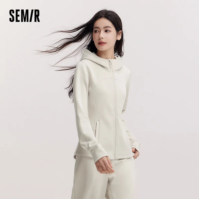 Semir Slim Fit Jacket Soft Texture Women Spring Casual Fashion Comfort Sport Style Versatile Trend New 2026
