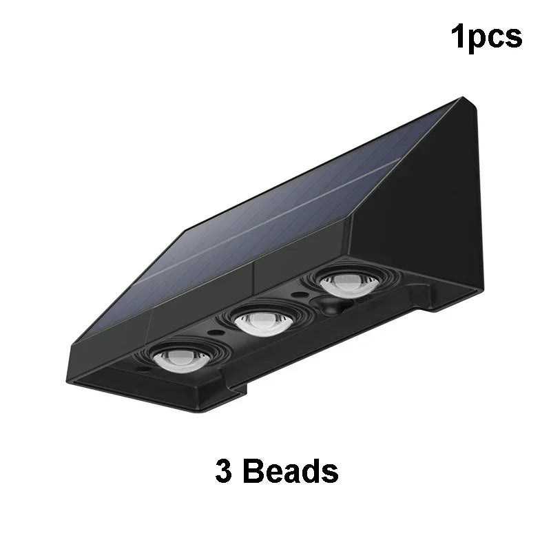 Solar Wall Light LED Outdoor Waterproof Solar Lamp Powered Automatic Lighting at Night Porch Balcony Countyard Wall Fence Decor