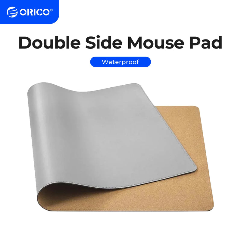 ORICO Double-side Large Mouse Pad Gaming MousePad Computer PU Leather PC Desk Mat Cork Ultra Thin keyboard pad Waterproof