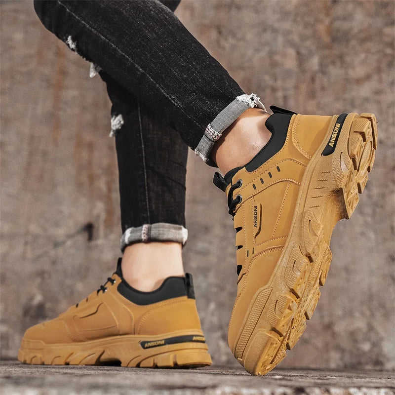 Men's casual sports shoes four seasons soft-soled non-slip outdoor running shoes tooling labor protection shoes fashion sneakers