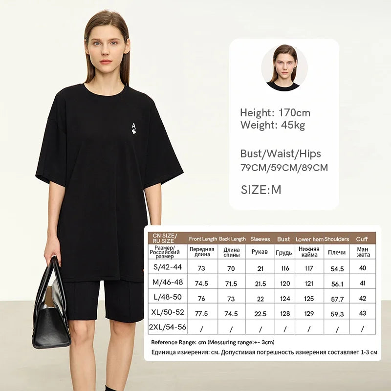 អាវយឺត Amii Minimal រលុងសម្រាប់នារី ស្មាវែងមធ្យម ដៃខ្លី រដូវស្លឹកឈើជ្រុះឆ្នាំ ២០២៦ អាវប៉ាក់ថ្មីសម្រាប់ធ្វើដំណើរធម្មតា 12541167