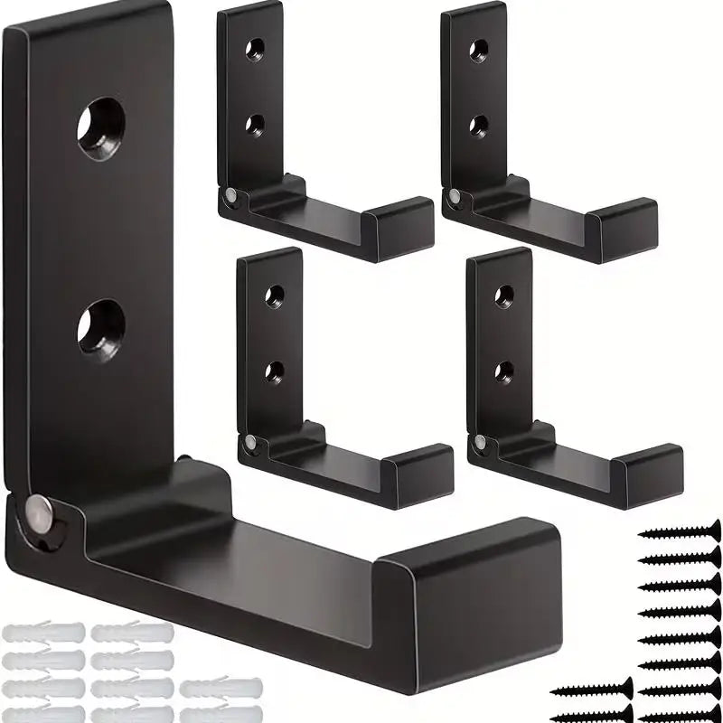 2pcs random Heavy-Duty Folding Coat Hooks – Aluminum Alloy, Rust-Resistant Wall Mount for Coats, Bags, Gym