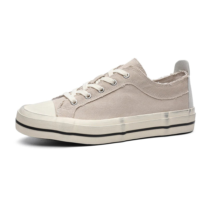 Men's fashion concise casual canvas shoes four seasons new breathable light soft-sole comfort outdoor walking sports board shoes