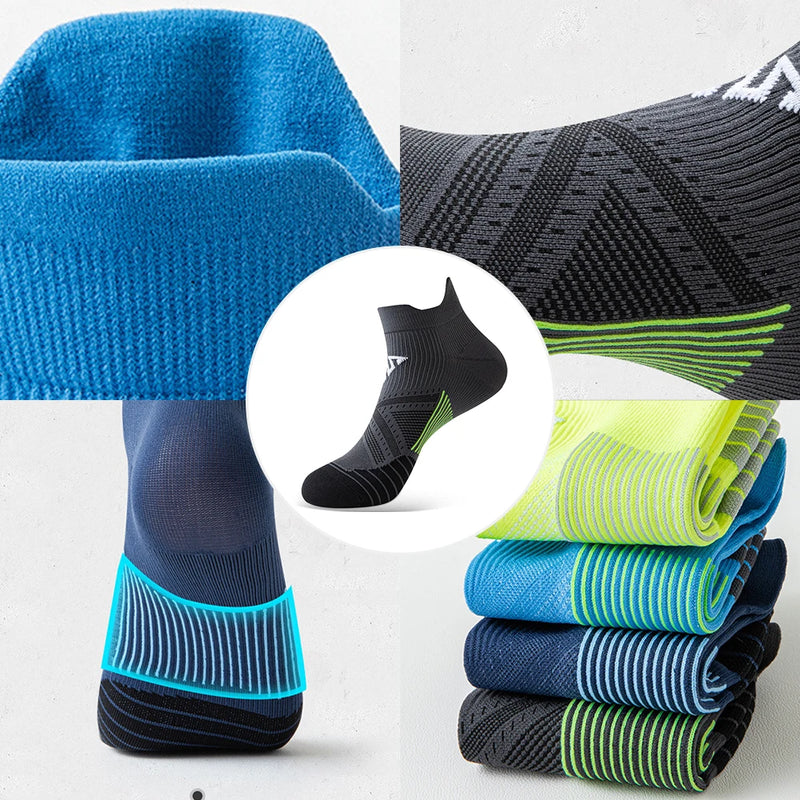 WRELS Compression Socks Professional Marathon Quick Dry Socks Elastic Footwear Sports Socks Breathable Running Fitness
