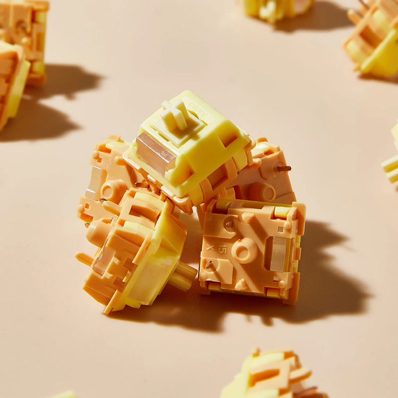 Akko Creamy Yellow U1 45g±8g Linear Switch Factory-lubed Smooth 5Pins Hot-swappable MX Switches Mechanical Keyboard Accessories