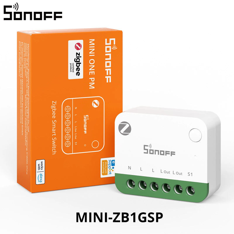 SONOFF MINI-ZB1GSP MINI ONE PM Zigbee Smart Switch 16A Max Energy & Electricity Bill Tracking Load Apple Home Via Matter Bridge