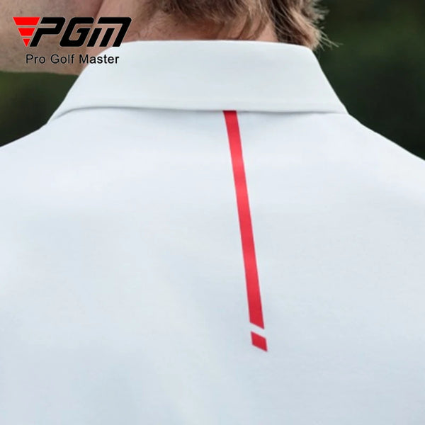 PGM Men's Golf Short Sleeved T-shirt for Spring and Summer Sun Protection, Breathable Polo Top Clothes YF871