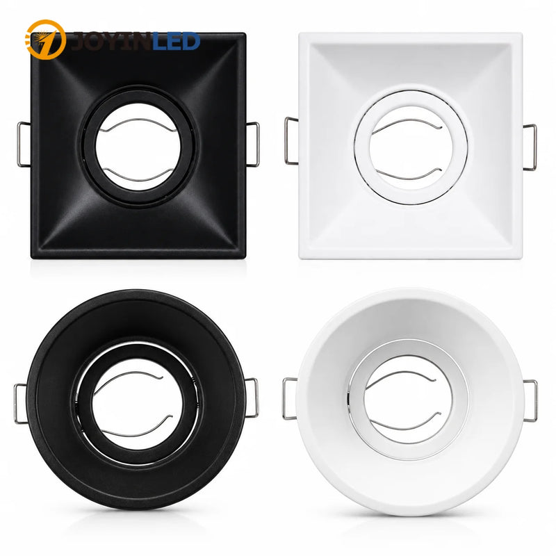 JOYINLED GU10 MR16 Downlight Frame Recessed Ceiling Light Fixture Adjustable Spotlight Trim for Home Office Commercial Lighting