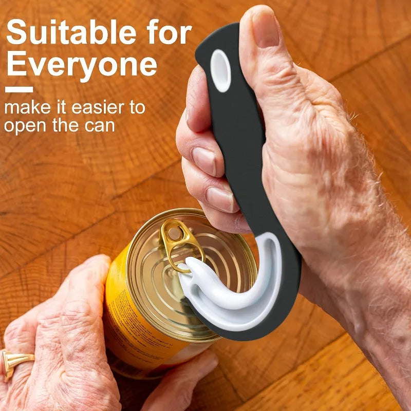 1pc Easy-Grip Hook Can Opener - Durable Plastic, Perfect for Home & Restaurant Use, Ideal Christmas Party Accessory.