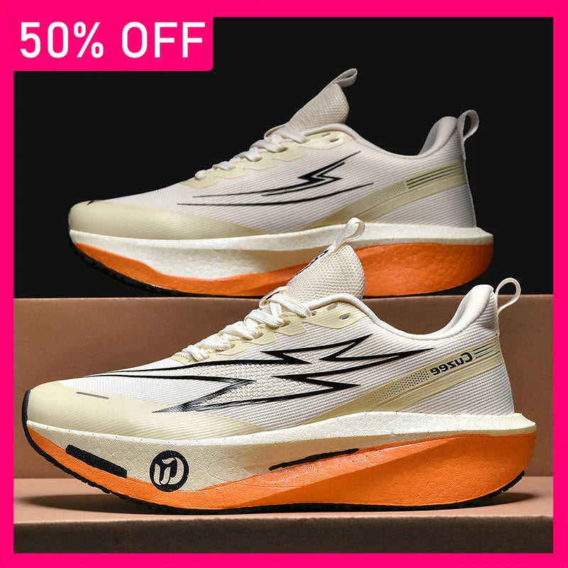 Unisex Sneakers Rebound Wear-resistant Shock-absorbing Thick Soled Fitness Shoes New Road Professional Running Training Shoes
