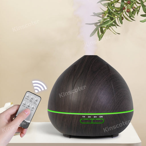 Kinscoter Aroma Diffuser Essential Oil Diffsuer 1/3/6 Hour Timer Ultrasonic Mist Air Humidifier For Spa Yoga Gift Dark Wood Grain