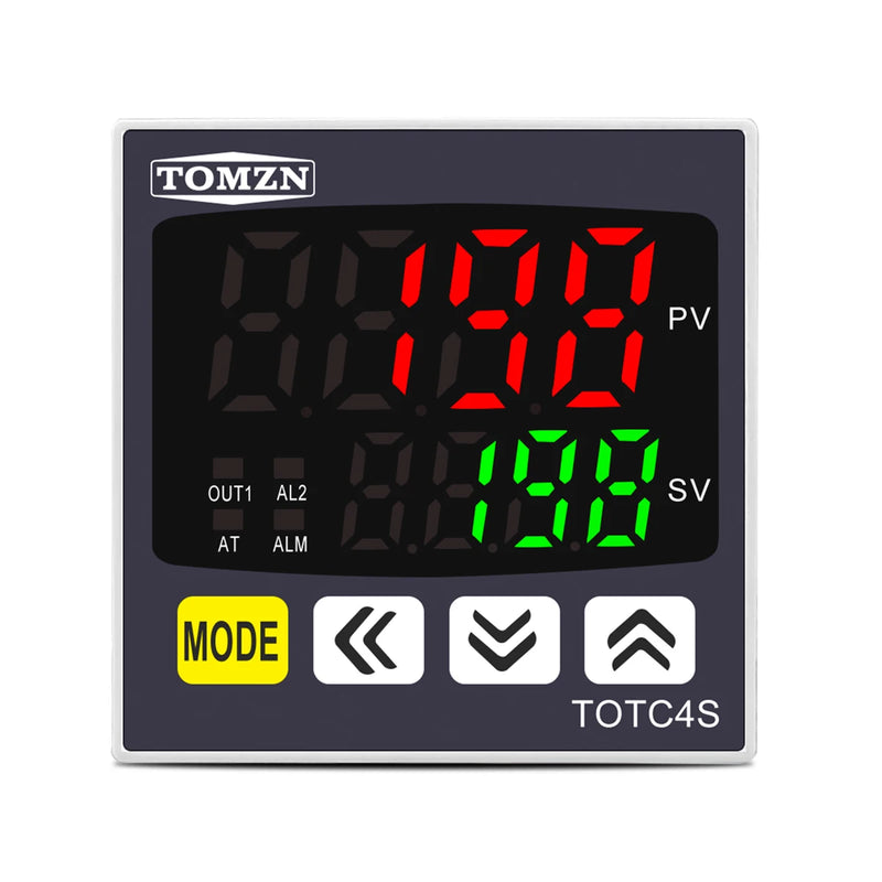 TOMZN Digital PID Thermostat Dual Output Universal Input Temperature Controller Regulator SSR Relay AC110-220V TOTC Series