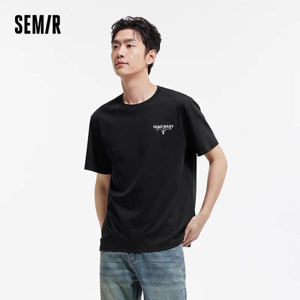 អាវយឺតបុរស Semir កអាវបែបទន់បោះពុម្ពអក្សរប៉ាក់ 2026 រដូវក្តៅ ស្ទីលធម្មតា ម៉ូដទាន់សម័យ មានខ្យល់ចេញចូលបានល្អ សាកសមគ្រប់វ័យ