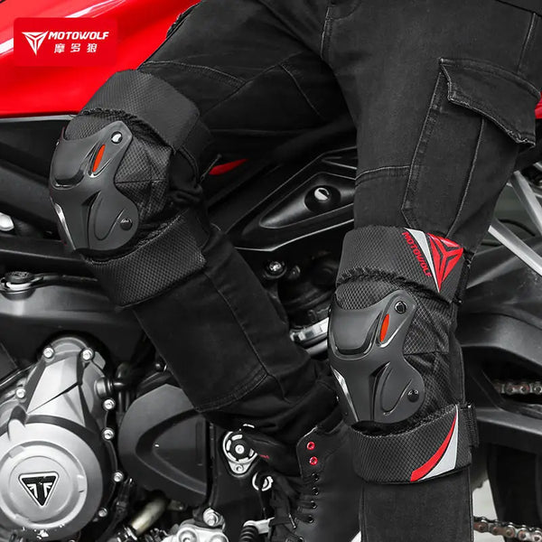 ឈុតការពារជង្គង់ម៉ូតូ Motowolf ឈុតការពារកែងដៃសម្រាប់ជិះលេងក្រៅផ្ទះបួនរដូវ ការពារការធ្លាក់ សម្រាប់បុរសស្ត្រី