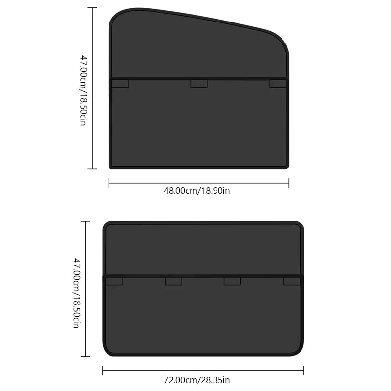 SEAMETAL Magnetic Car Sunshade Cover Thicken Middle Paste Design UV Protection Curtains Sun Shield Covers for Car Accessories