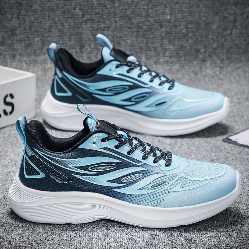 Men's lightweight casual sneakers spring summer new soft-sole breathable outdoor racing running shoes student speed sports shoes