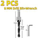 3mm-10mm HSS Countersink Drill Bit Set Reamer Woodworking Chamfer Drill Counterbore Pliot Hole Cutter Screw Hole Drill 8MM Silver