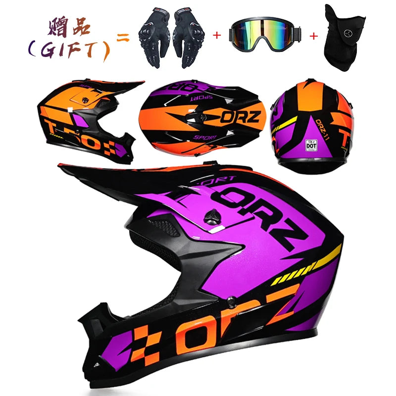 Light Off-road Motorcycle Helmets downhill racing Full Face Helmet Motorcycle Helmet DOT approved cross helmet