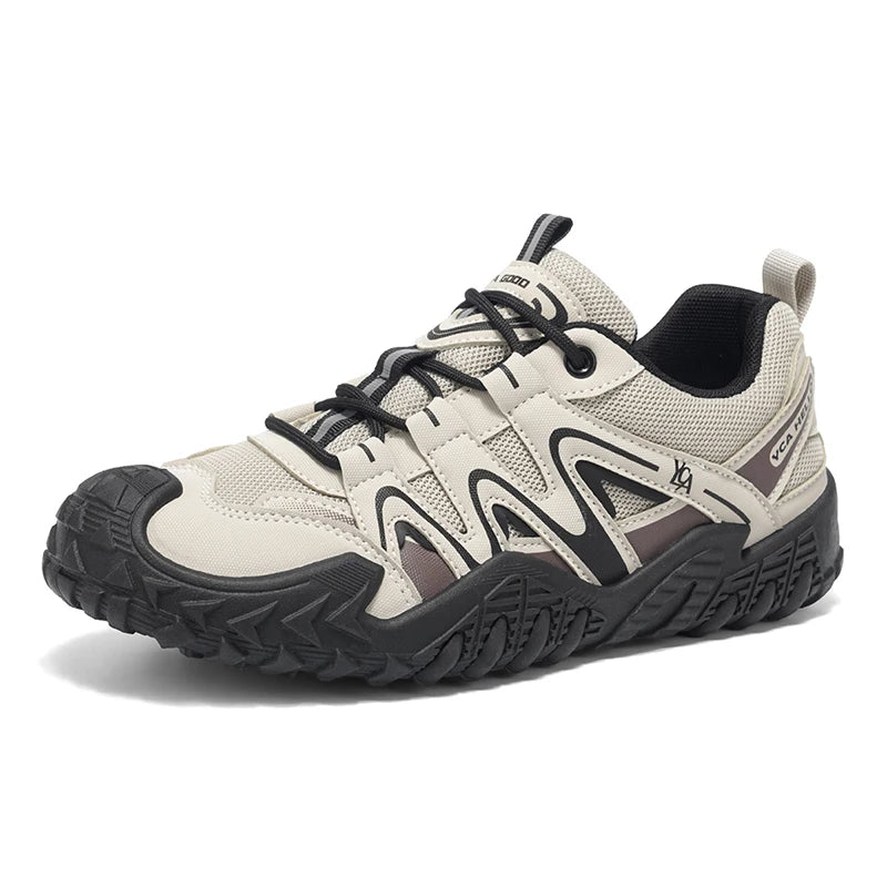 Men's mesh breathable casual hiking shoes four seasons light soft-sole comfort outdoor walking shoes fashion sports running shoe
