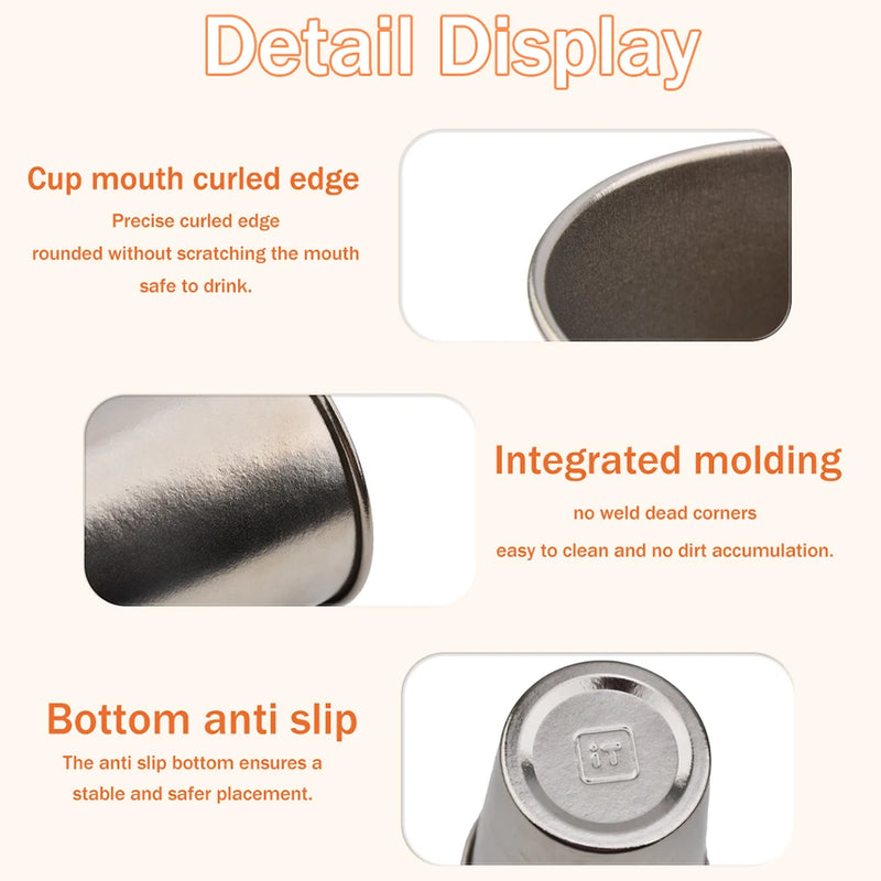Super Light Pure Titanium Coffee Mug Camping Portable Polishing Breakfast Mule Milk Beer 350ml Juice Cup,Water Drinking Tumbler