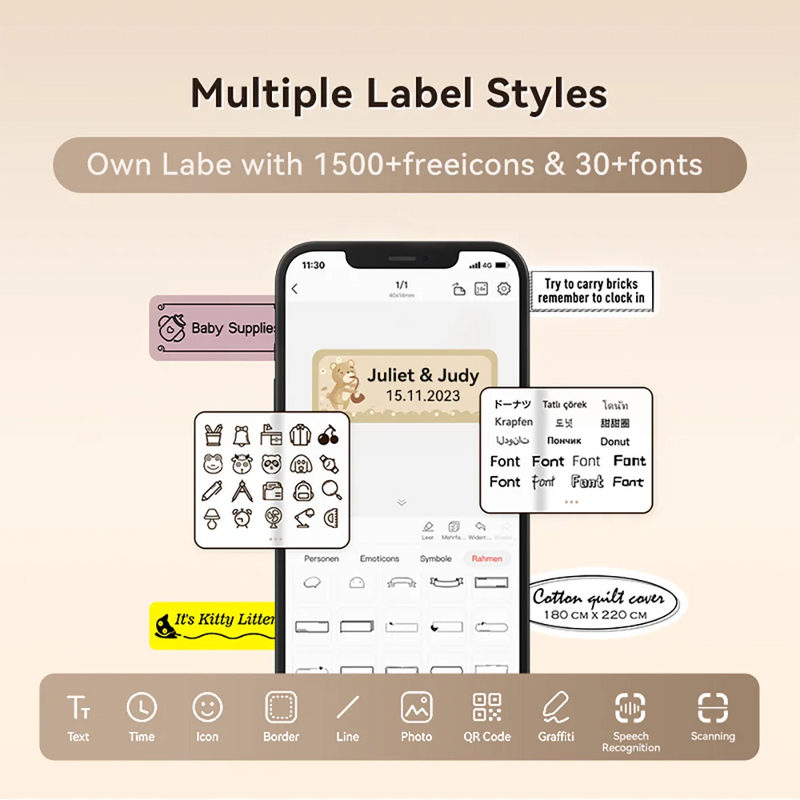 NIIMBOT B1/B21 Jewelry Label Printer Self Adhesive DIY Self-Adhesive Jewelry Necklace Bracelet Ring Price Tag for Bussiness