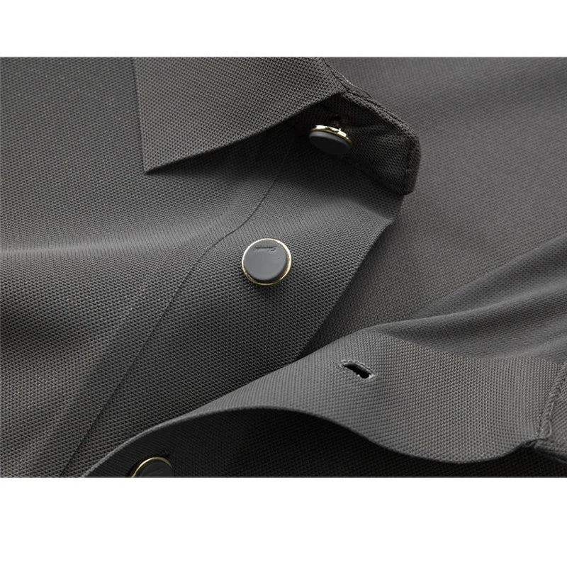 Men's Antibacterial Cooling Polo Shirt - UPF 50+ Sun Protection, Moisture Wicking & Odor Resistant, Quick-Dry Sport Top