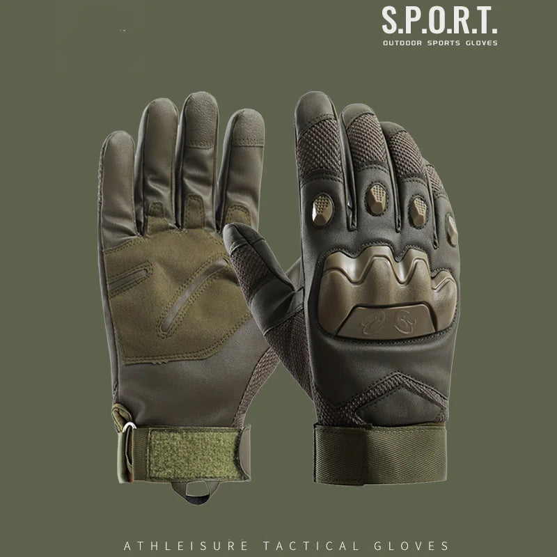 Motorcycle gloves men's cycling gloves outdoor tactical gloves military windproof wear-resistant combat non-slip sports gloves