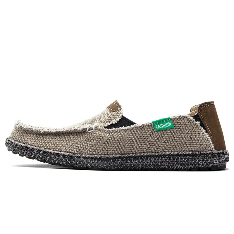Summer Mens Canvas Slip On Shoes Men Flat Casual Shoes Comfortable Breathable Big Size 47 48 49