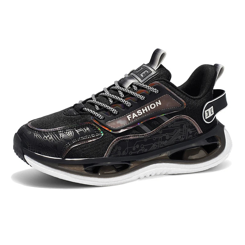Men's Shock-Absorbing Light Casual Sneakers Spring Summer Soft-Sole Breathable Outdoor Racing Running Shoes Student Speed Sports