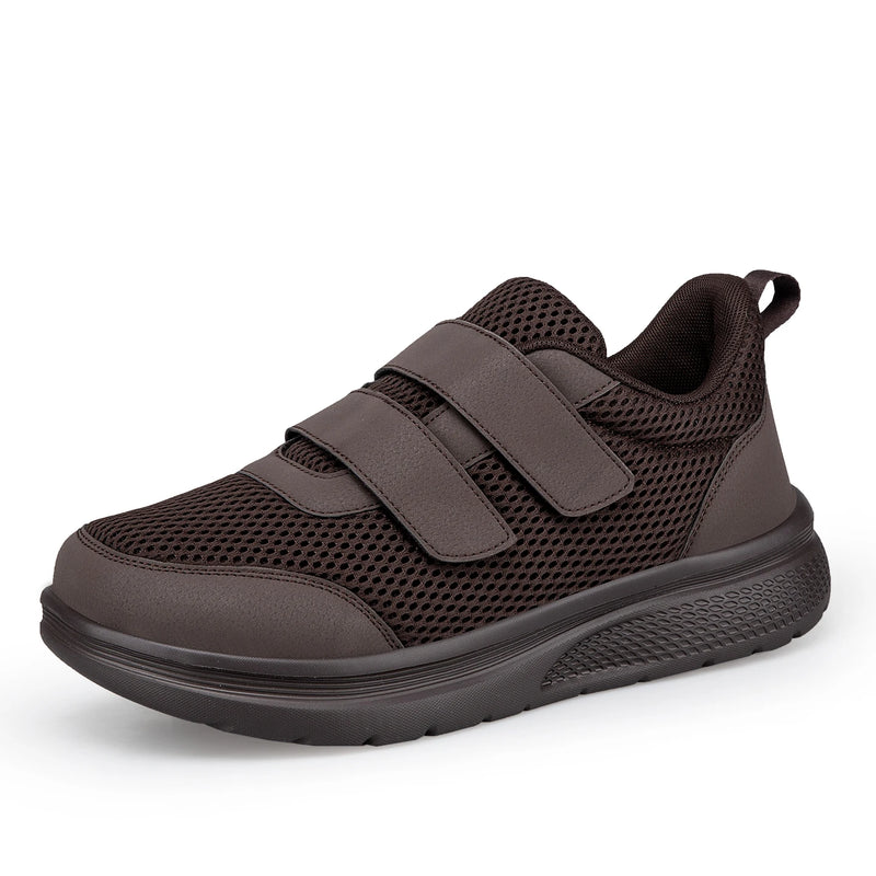 Extra Wide Orthopedic Walking Shoes for Diabetic Swollen Feet Adjustable Double Hook and Loop Sneakers Wide Toe Comfort Casual