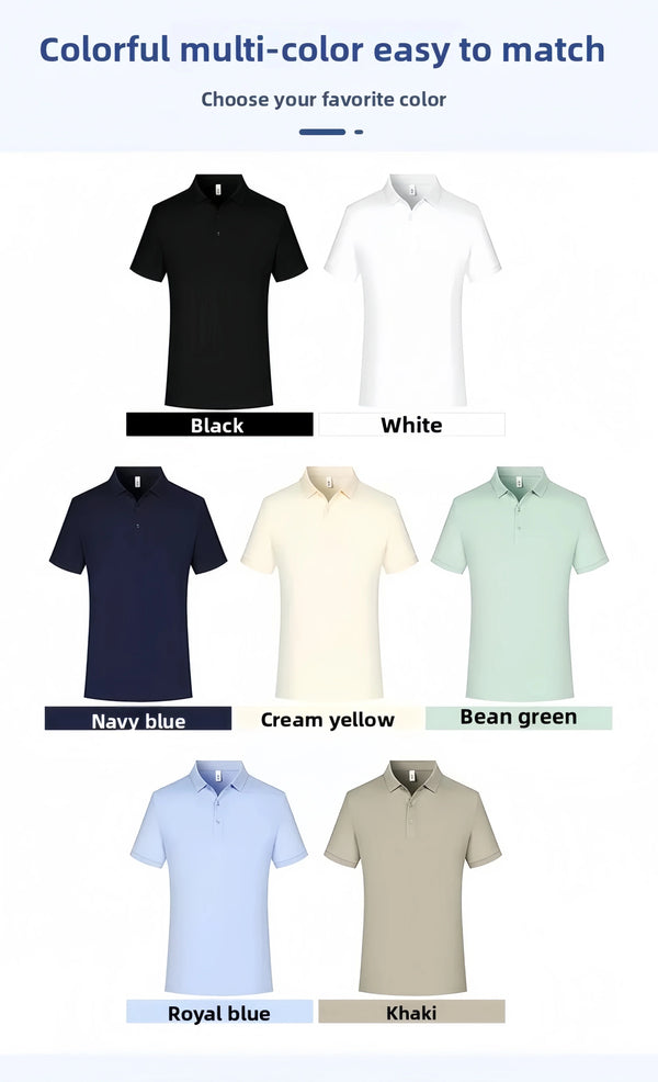 Men Women Short Sleeved Breathable Causal Top Summer  Cotton Polo Shirt Print Logo Customized Embroidery Company Group Name