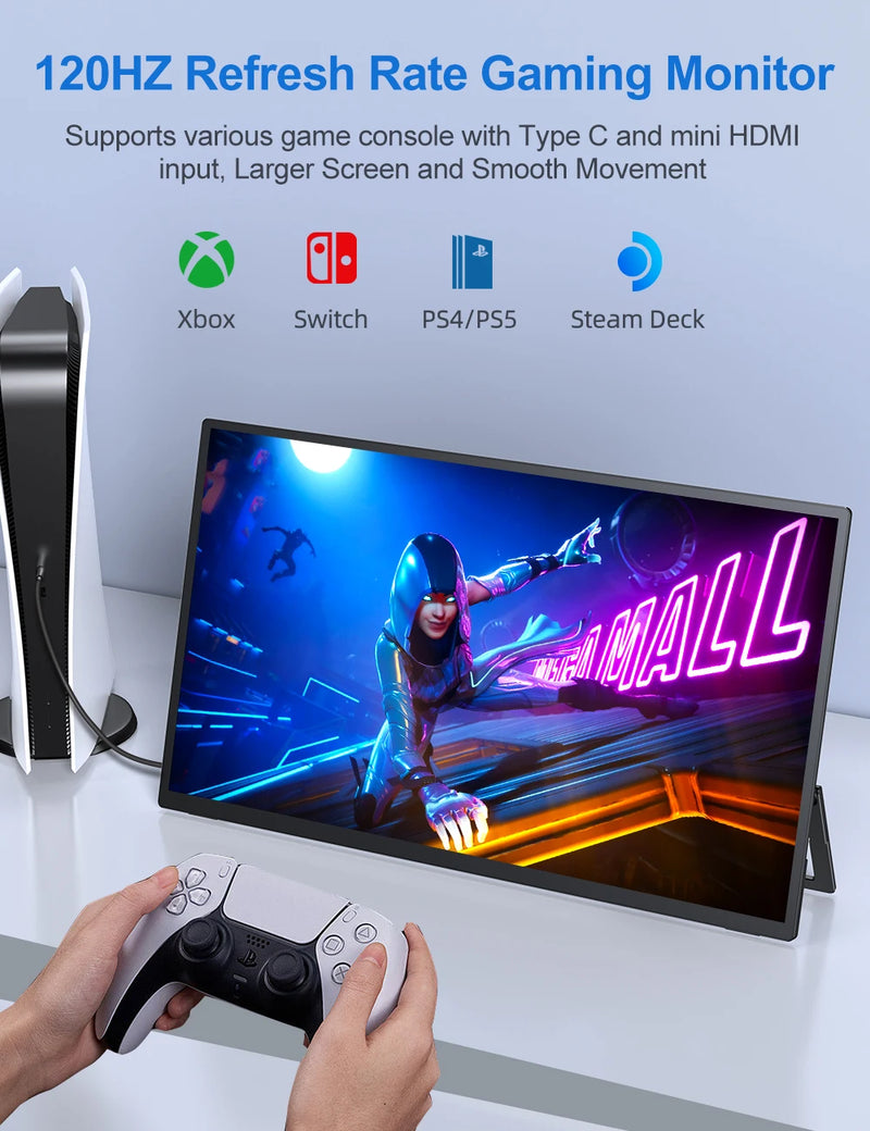 UPERFECT Portable Monitor 18.5 Inch 1080P FHD HDR IPS Laptop Computer Display HDMI USB C External Screen With Dual Speakers VESA
