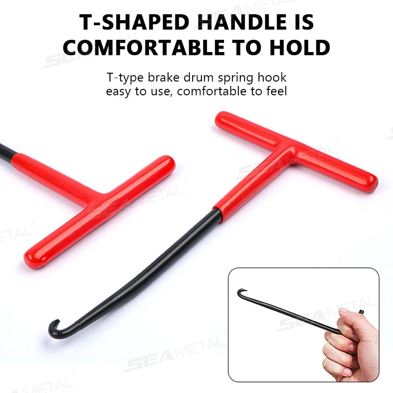 SEAMETAL T Shaped Handle Exhaust Pipe Spring Hook Car Motorcycle Exhaust Spring Puller Installer Hooks Spring Removal Tools