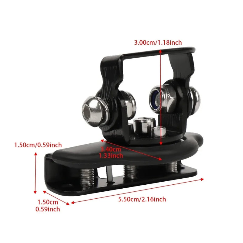 JOYINLED 2Pcs Universal Black Light Bar Mount Bracket Adjustable Hood Pillar Offroad Work Light Clamp